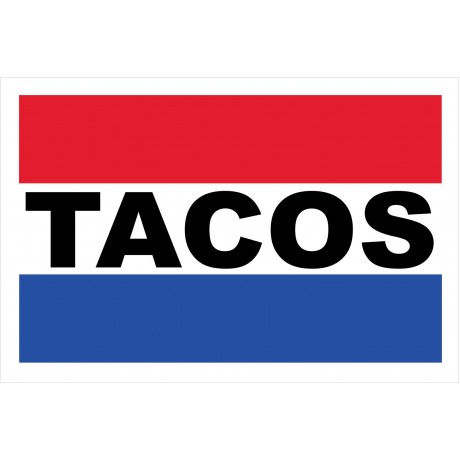 Tacos 2' x 3' Vinyl Business Banner