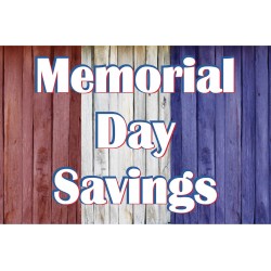 Memorial Day Savings 2' x 3' Vinyl Business Banner