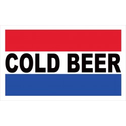 Cold Beer 2' x 3' Vinyl Business Banner