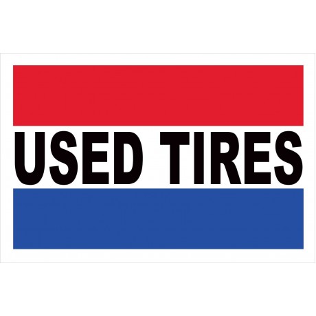 Used Tires 2' x 3' Vinyl Business Banner