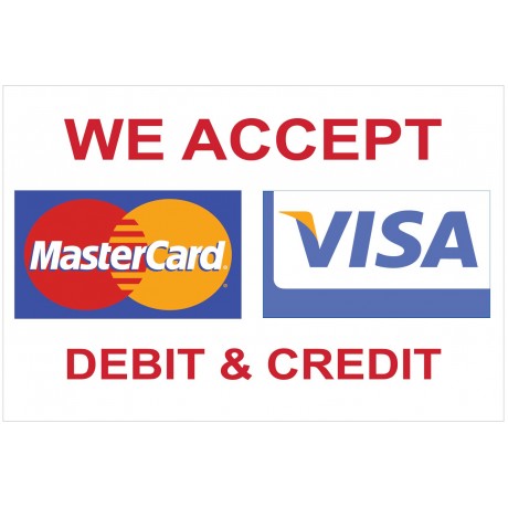 Visa Mastercard 2' x 3' Vinyl Business Banner