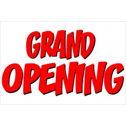 Grand Opening Red Shadow 2' x 3' Vinyl Business Banner