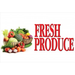 Tossed Marketing Advertising Green Vinyl Banner Sign with Crisp Fresh Veggies Salad 24inx60in Set of 3 4 Grommets Multiple Sizes Available 