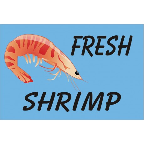 Fresh Shrimp Blue 2' x 3' Vinyl Business Banner