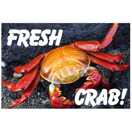 Fresh Crab 2' x 3' Vinyl Business Banner