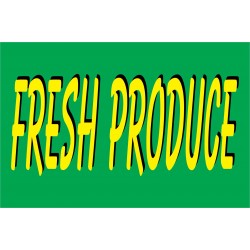 Fresh Produce Green 2' x 3' Vinyl Banner