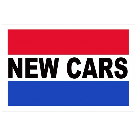 New Cars 2' x 3' Vinyl Business Banner