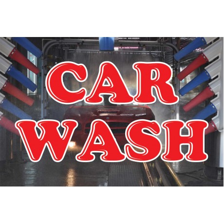 Car Wash Graphic 2' x 3' Vinyl Business Banner