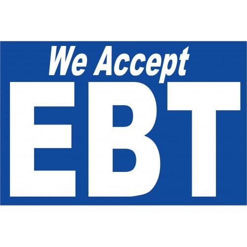EBT ACCEPTED HERE Advertising Vinyl Banner Flag Sign Many Sizes Available USA 