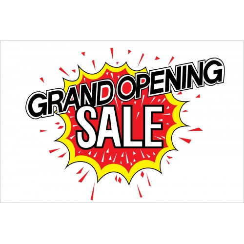 Grand Opening Sale Explosion 2' x 3' Vinyl Business Banner (BN0154