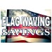 Holiday Flag Waving Savings 2' x 3' Vinyl Business Banner