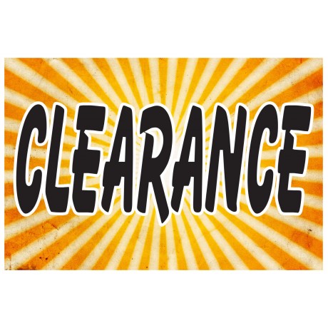 Clearance Yellow 2' x 3' Vinyl Business Banner