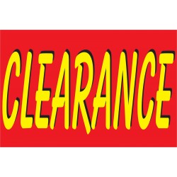 Clearance Red & Yellow 2' x 3' Vinyl Business Banner