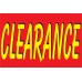 Clearance Red & Yellow 2' x 3' Vinyl Business Banner