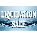 Liquidation Sale Blue 2' x 3' Vinyl Business Banner