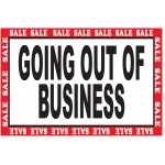 Green Going Out Of Business Sale 2' x 3' Vinyl Business Banner