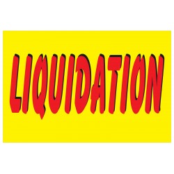 Liquidation Yellow & Red 2' x 3' Vinyl Business Banner