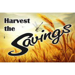 Harvest The Savings 2' x 3' Vinyl Business Banner