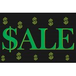 Sale Dollar Signs 2' x 3' Vinyl Business Banner