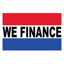 We Finance 2' x 3' Vinyl Business Banner