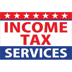 Income Tax Services 2' x 3' Vinyl Business Banner