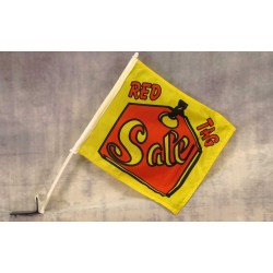 Sale Red Tag 12" x 15" Car Window Flag