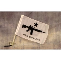 Come And Take It Carbine 12" x 15" Car Window Flag