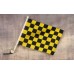 Checkered Black & Yellow 12" x 15" Car Window Flag