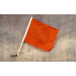 Solid Orange 12" x 15" Car Window Flag