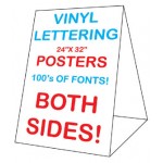 24 x 32 Corex Roadside Tent Sign - Vinyl Letters