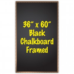 36" x 60" Wood Framed Black Chalkboard Sign