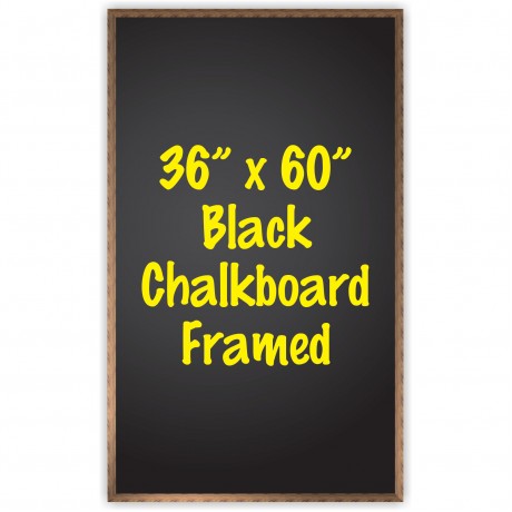 36" x 60" Wood Framed Black Chalkboard Sign