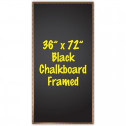 36" x 72" Wood Framed Black Chalkboard Sign