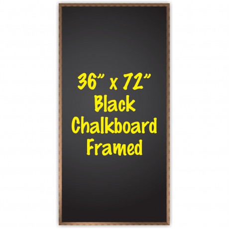 36" x 72" Wood Framed Black Chalkboard Sign
