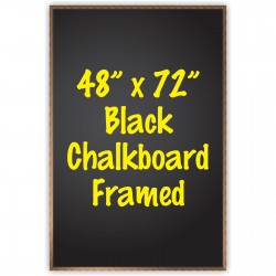 48" x 72" Wood Framed Black Chalkboard Sign