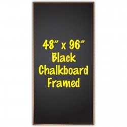 48" x 96" Wood Framed Black Chalkboard Sign