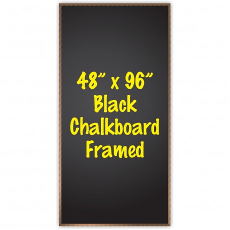 48" x 96" Wood Framed Black Chalkboard Sign
