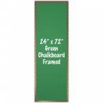 24" x 72" Wood Framed Green Chalkboard Sign