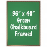 36" x 48" Wood Framed Green Chalkboard Sign