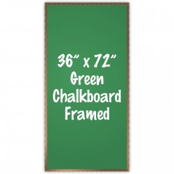 36" x 72" Wood Framed Green Chalkboard Sign