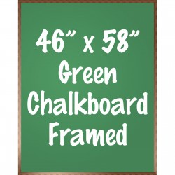 46" x 58" Wood Framed Green Chalkboard Sign