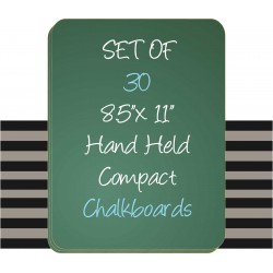 Set of 30 8.5"X 11" Compact Hand Held Chalkboard Signs