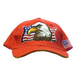 American Eagle Red Embroidered Hat