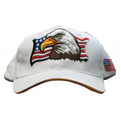 American Eagle White Embroidered Hat