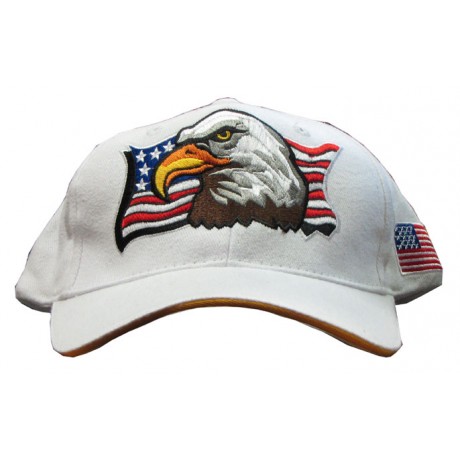 American Eagle White Embroidered Hat
