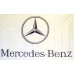 Mercedes White Automotive Logo 3'x 5' Flag
