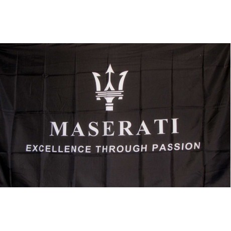 Maserati Black 3' x 5' Polyester Flag