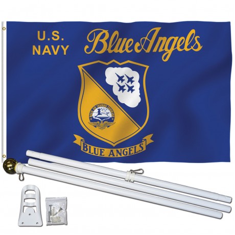 Navy Blue Angels 3' x 5' Polyester Flag, Pole and Mount