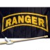 ARMY RANGERS BLACK 3' x 5'  Flag, Pole And Mount.