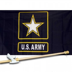 ARMY O F ONE STAR 3' x 5'  Flag, Pole And Mount.